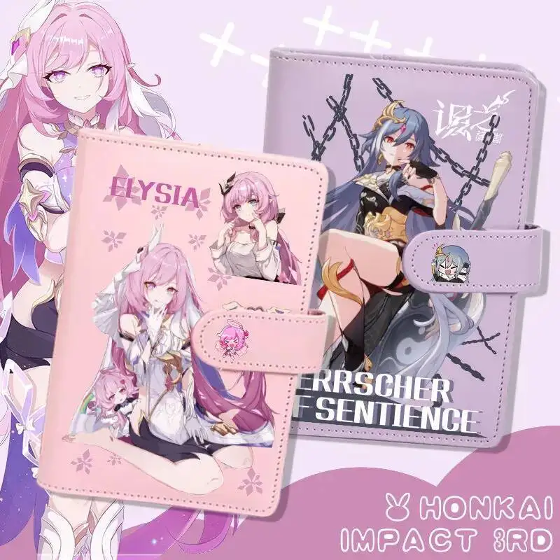

Anime Game Honkai Impact 3 Cos Elysia Bronya Fu Hua Unisex 2024 New 19X12cm Cute Printed Loose-Leaf Ledger Error Book Gift