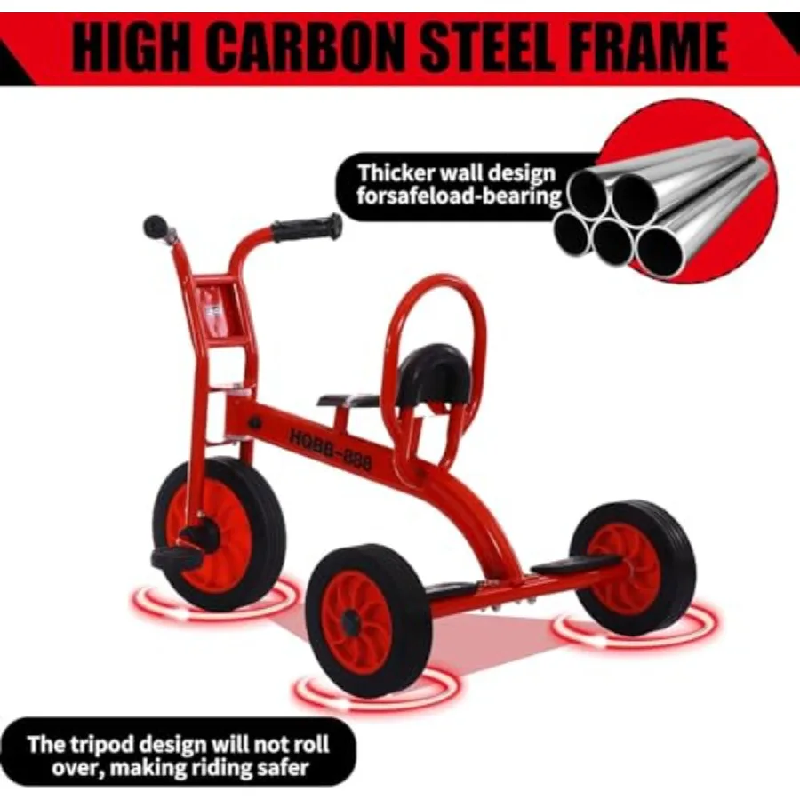 Triciclo per parco giochi in età prescolare Asilo nido Trike per bambini Bici per bambini per ciclisti dai 2 anni in su Tricicli per attrezzature per parchi giochi all'aperto