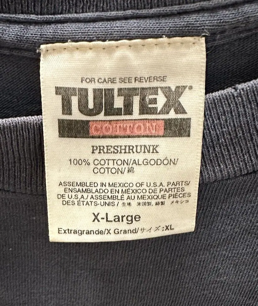 VTG PLASTIK ANIME 90S SHIRT MEN'S XL DOUBLE SIDED Tultex Blue Short Sleeve