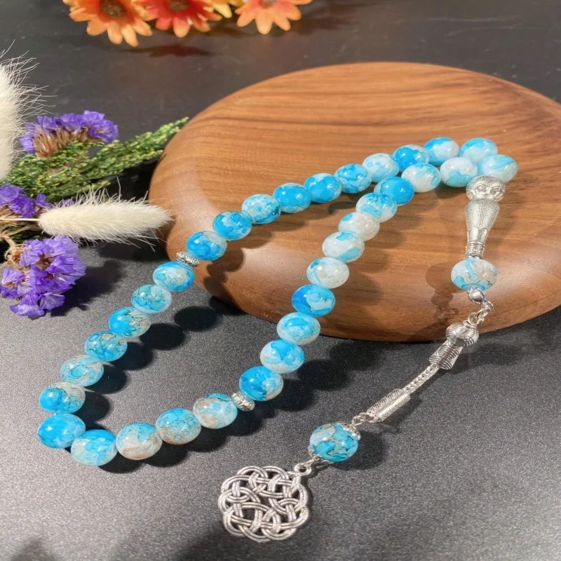 1pc Muslim Single Bead Large Flower Prayer Beads, Islamic Worshiper Rosary Counting Beads, Religious Cultural Prayer Beads view 5