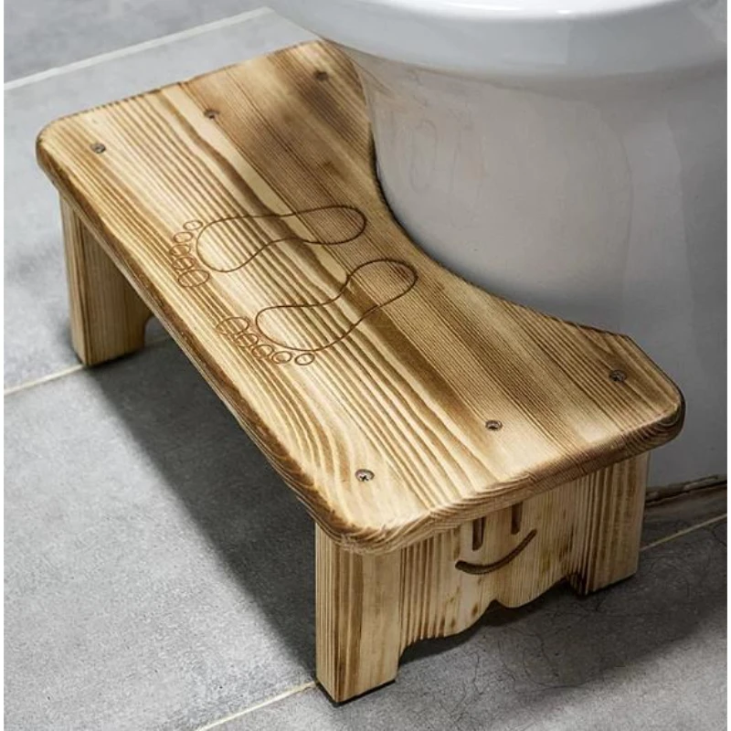 Thickened Household Toilet Squatting Stool Squatting Pit Artifact Toilet Cushion Footstool Solid Wood Foot Pedal Stools Ottomans