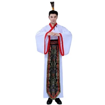 Hanfu-ropa tradicional china para hombres, traje de Baile Folclórico bordado, traje de Festival, actuación de escenario, Cosplay antiguo