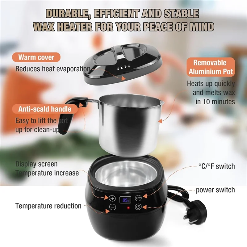 

M12K-Wax Pot 1000Ml Capacity , Wax Melter For Candle For Making , For Candle For Making Kit With For Candle Jars , US Plug