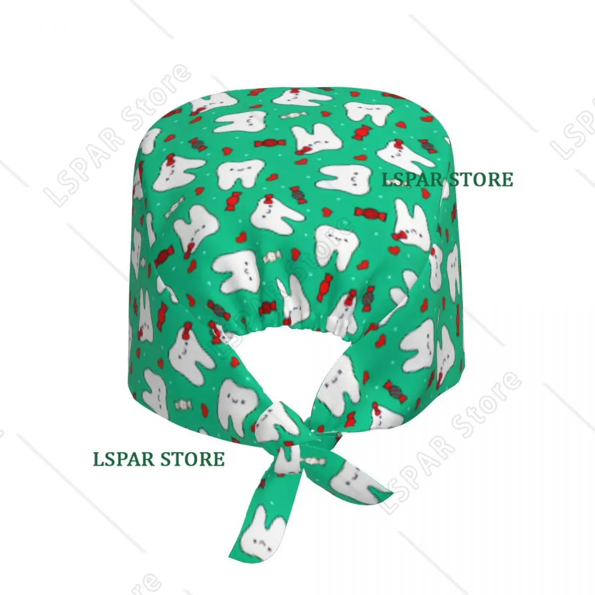 Custom Happy Teeth And Candy Working Cap Surgical Hats Women Men Dentist Operating Room Cap Nursing Cap Lab Works Hat