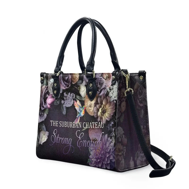 Bolso de mano de cuero PU personalizable con asa superior, bolso de hombro Vintage Floral, bolsos de cuerpo cruzados de moda, bolso de mano personalizado