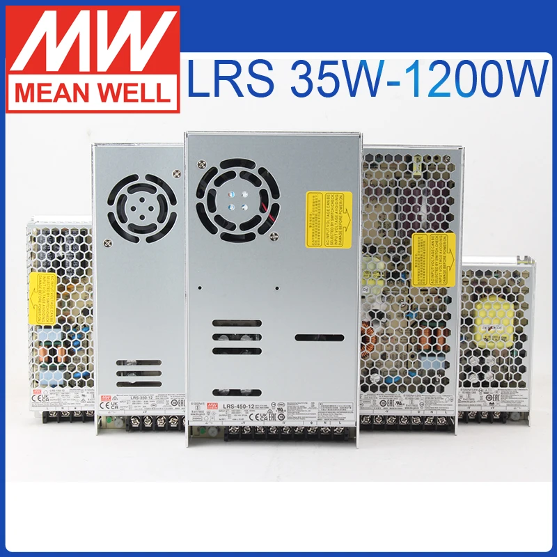 Mean Well LRS Series Switching Power Supply 35/50/75/100/150/200/350/600W 5V 12V 24V 36V 48V AC/DC Converter for LED Strip CCTV