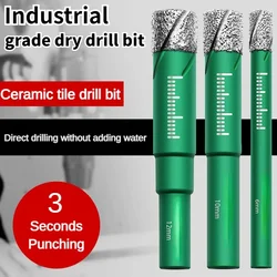 Greener 6-12mm Dry Diamond Drilling Core Round handle Ceramic Tile Hole Saw Cutter Granite Marble Drill Bit Set Tiles Hole Open