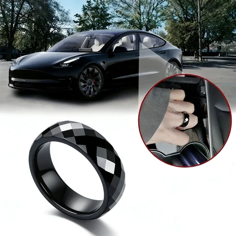 Smart Key Ring NFC Waterproof Ceramic Ring Replace Car Key Card Key Fob Made With Original Card Chips For Tesla Model 3 Model Y