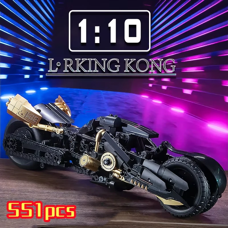 نموذج دراجة نارية من طوب البناء الفني MOC مجموعة أدوات البناء الإبداعية ألعاب تعليمية هدية للأطفال الأولاد والبنات