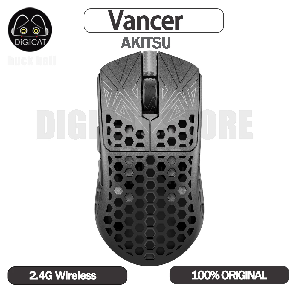 Vancer AKITSU Carbon Fiber Mouse PAW3395 2Mode USB/2.4G Wireless Gaming Mouse Low Delay Gaming Mouse Pc Gamer Accessories Gifts