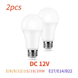 2 Teile/los DC12V Led-lampe E27 E14 B22 Lampen 3W 6W 9W 12W 15W 18W 20W Bombilla Für Led-lampen 12V Niedrigen Spannungen Lampe Beleuchtung