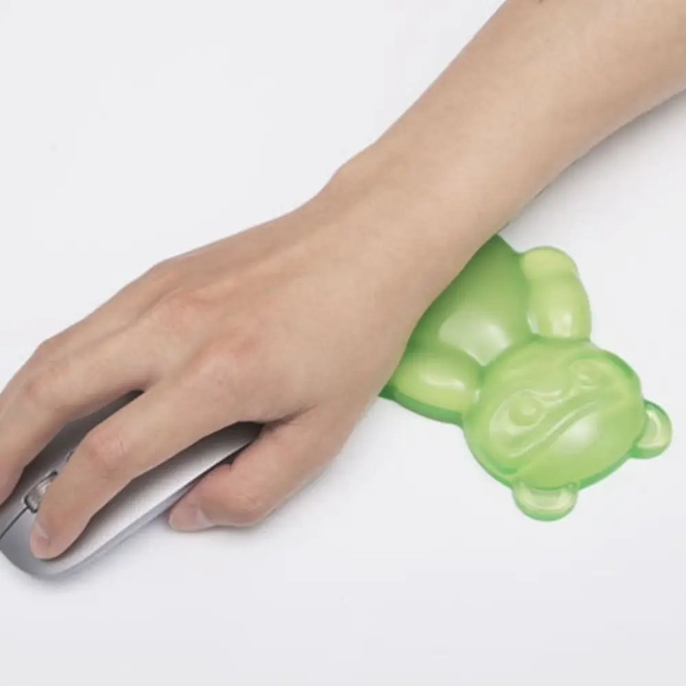 Tappetino per mouse impermeabile con orso cartone animato Poggiamano Comodo tappetino per mouse con protezione per il polso Tappetino per polso per computer in materiale morbido dal design carino
