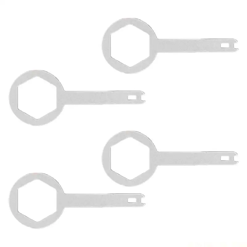

J0MA Set Of 4 Strong Metal Auto Entertainment System Disassembly Keys Player Removal Keys for In Console Receiver Replacement
