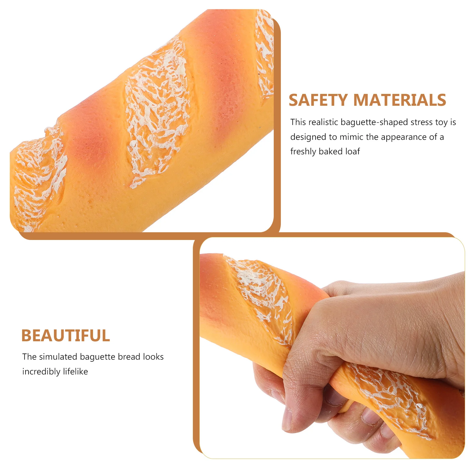 Pane realistico morbido spremere antistress Fidget sensoriale Squishy per bambini adulti Decompressione gioca con il cibo