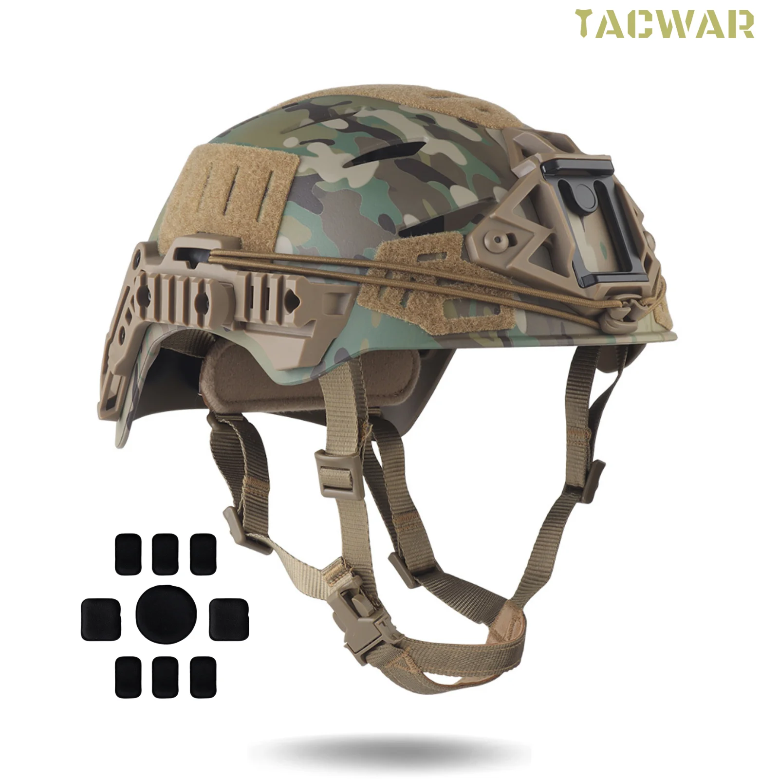 

Wendy 3.0 Tactical Simplified Version Lightweight Helmet with Soft Liner Chin Strap for Hunting Airsoft Combat Training