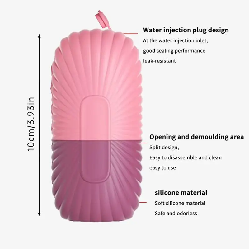 Ice Ball Facial Massage Tray with Silicone Mold, Face Lifting Contouring Ice Roller, Eye Care Pore Shrinking Beauty Tool