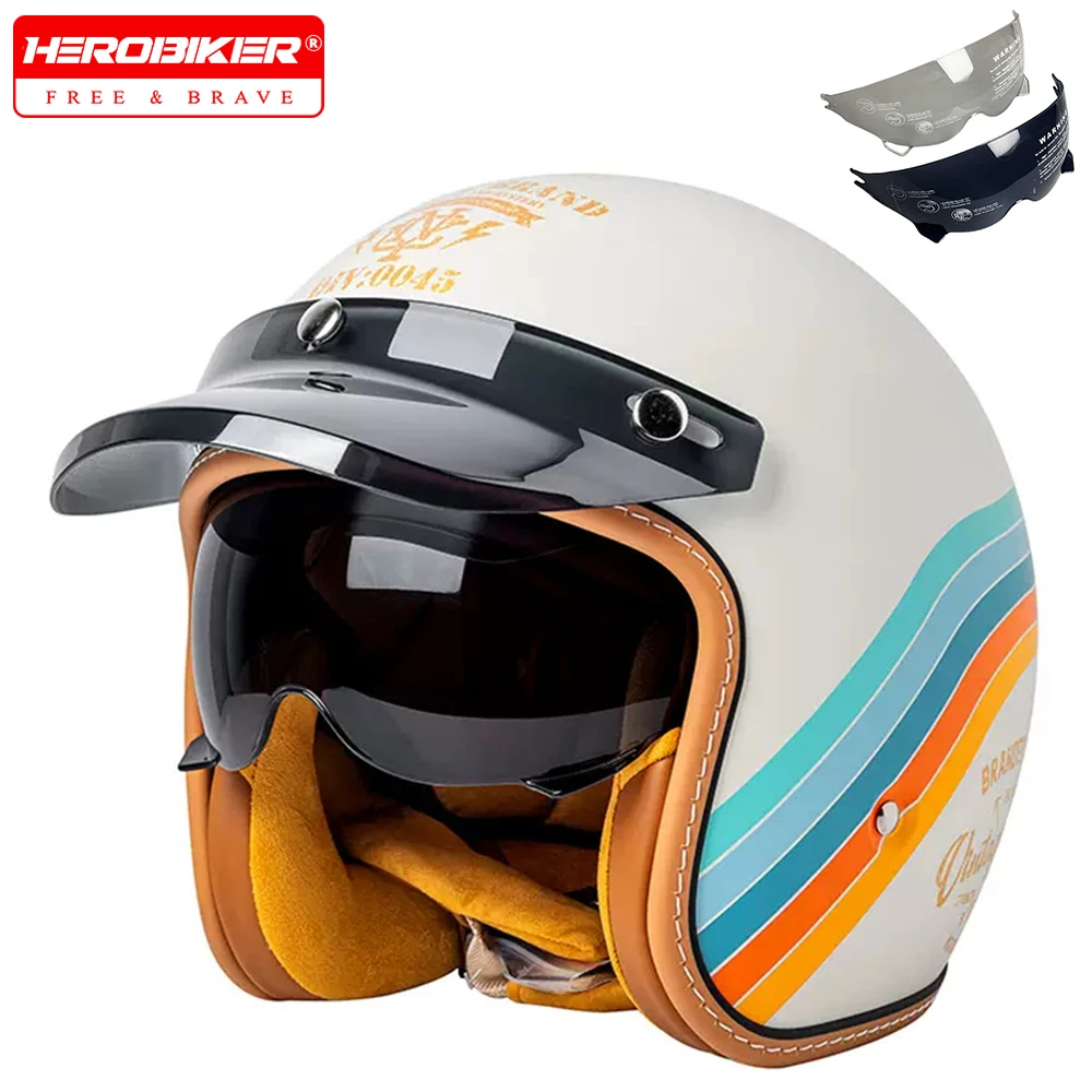 

New Motorcycle Helmet Men Anti Fall Moto Helmet Open Face Capacete De Moto ABS Material Motorbike Helmet DOT Certification