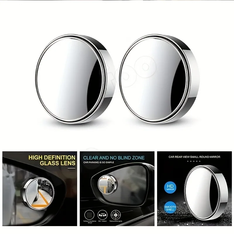 2pcs Car Blind Spot Mirror Rearview Mirror Rain Multifunctional 2-in-1 Rain Covering For Rainy Days Expanding View Safety Driv 2 - view 3