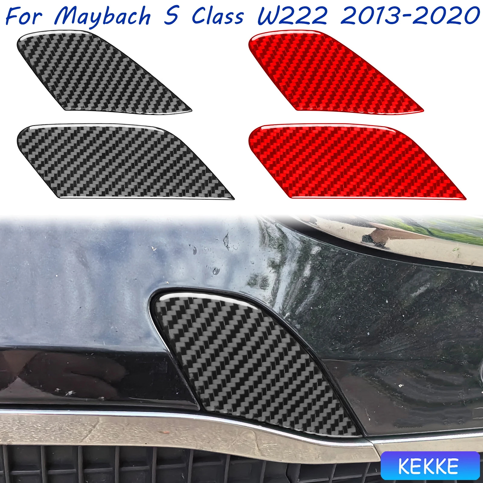 For Mercedes Benz Maybach S Class W222 2013-2020 Auto Trailer Hook Carbon Fiber Decorative Car Accessory Stickers