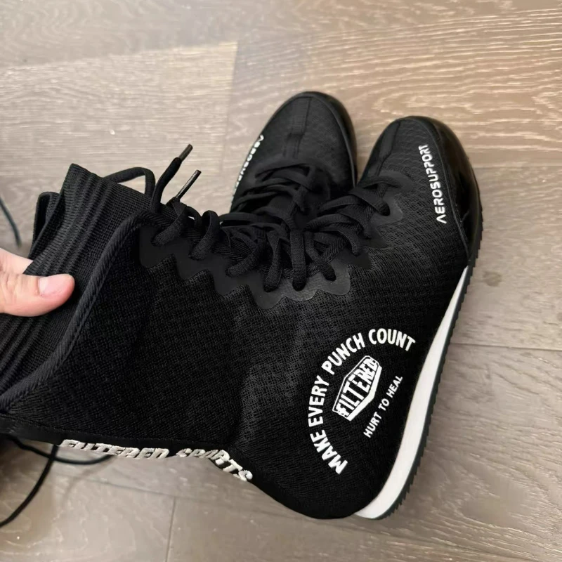 

Professional Boxing Shoes Man Designer Wrestling Boots for Men Breathable Gym Training Shoe Designer Fighting Shoes Big Boy