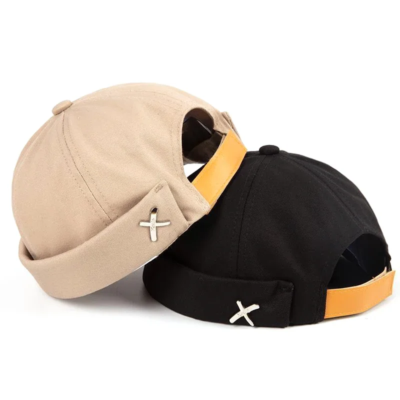 Amber Docker-Gorra sin visera para hombre y mujer, gorro sin ala, Color sólido, ajustable, Hip Hop