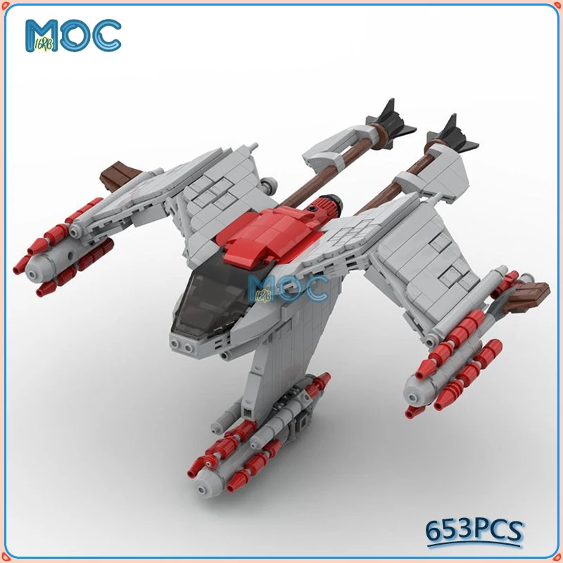 

Classical Game Series Terran Wraith Military Spaceship Fighter Model DIY Building Blocks Technical Bricks Education Toys Gifts