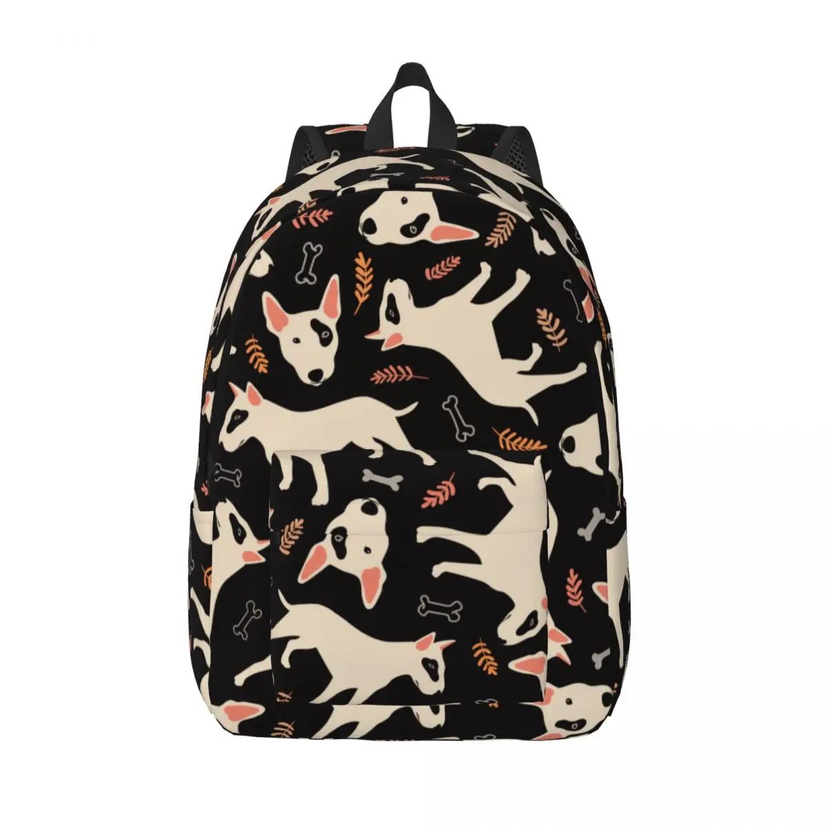 Bull Terrier Backpack for Boy Girl Kids Student School Bookbag for Animal Dog Lover Canvas Daypack Preschool Kindergarten Bag