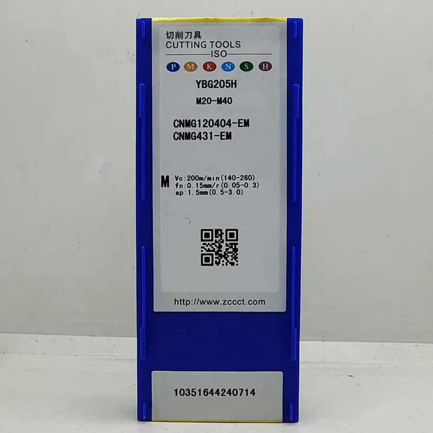 

CNMG120404-EF YBG205H/CNMG120408-EF YBG205H/CNMG120404-EM YBG205H/CNMG120408-EM YBG205H ZCC.CT CNC carbide inserts 10pcs/box
