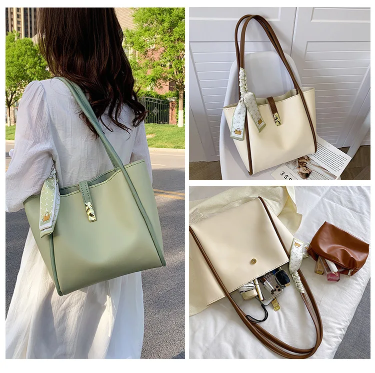 Women Luxury Brand Handbags DIY Handmade Bags Set Design Tote Bag Classical Soft Leather Bucket Bag for Female