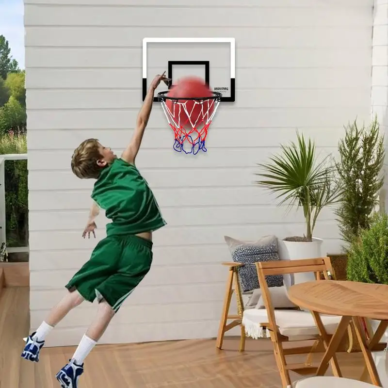 屋内バスケットボールフープ穴あけなしスポーツバックボード子供のための少年少女ドアルーム吸盤バスケットボールフープミニスポーツおもちゃ