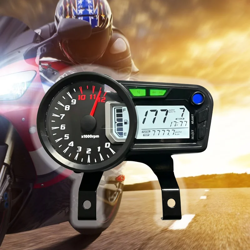 New Motorcycle Accessories LCD Speedometer Moto Digital Tachometer