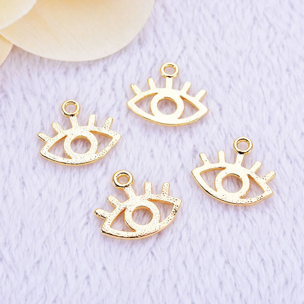 

20pcs Copper Eye Pendant Charms DIY Jewelry Making Earring Keychain Craft Connector Golden Non-Fading Smooth Surface Gift