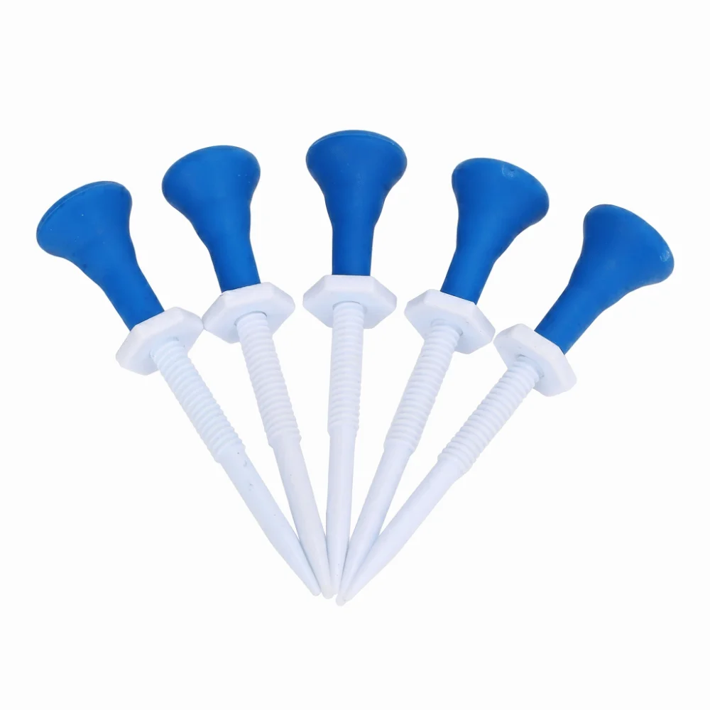 5pcs Plastic Material Golf Tees Holder Adjustable Design Durable Golf Training Accessories Reusable Practice Aid Golf Nail