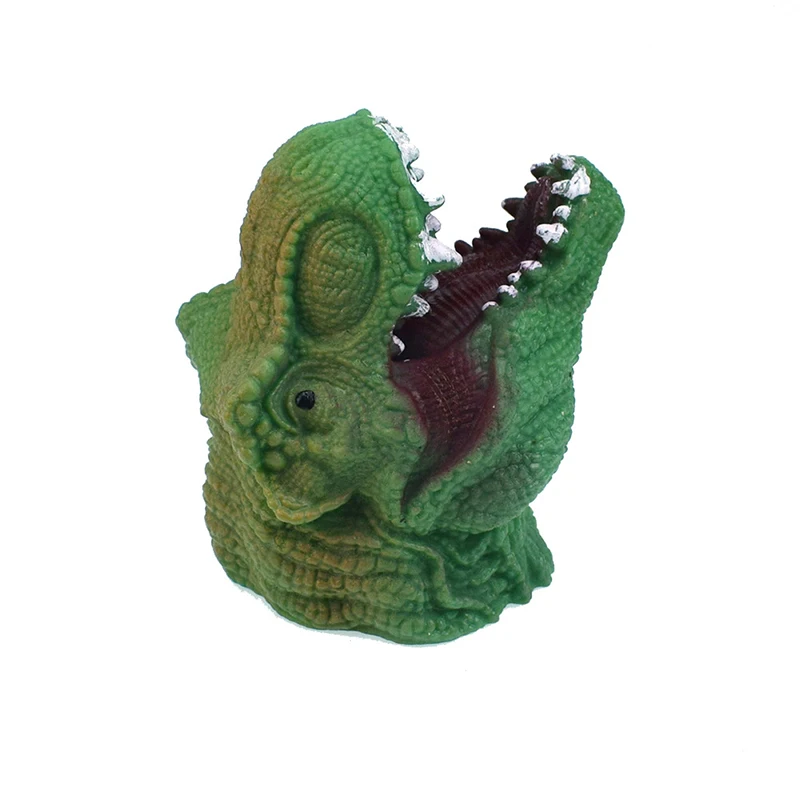 Simulation Grün Allosaurus Finger Kinderbett Kreative Jurassic Dinosaurier Modell Finger Puppe Spielzeug Interaktive Geschichte Erzählen Requisiten Geschenk