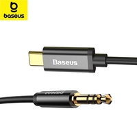 Baseus AUX Audio Cable Type-C to 3.5mm Jack AUX Cord Car Speaker Headphone Adapter for iPhone Xiaomi Huawei Type-C Converter