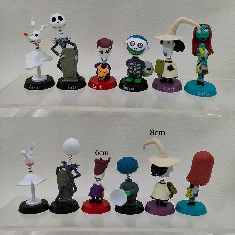 6pcs New Jack Skellington The Nightmare Before Christmas Pocket Action Figure Toys For Children