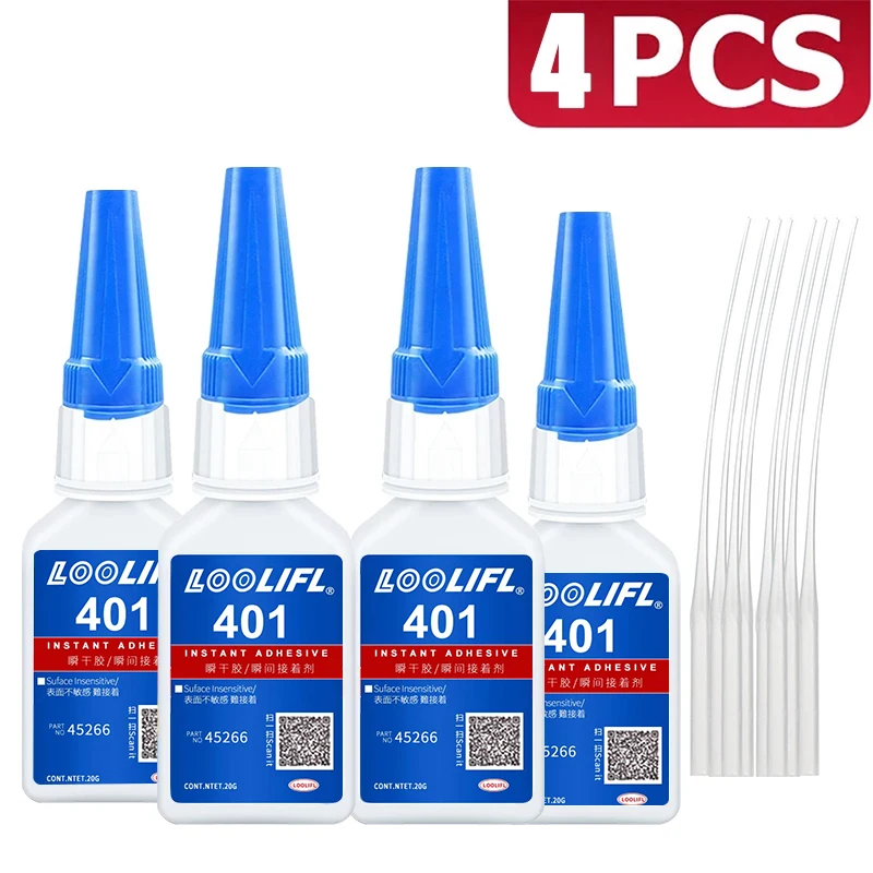 LOOLIFL 20 ml 401/406 Instant Sterke Superlijm Universele Superlijm Machtige Instant Lijm voor Hars Keramiek Metaal Glas Sneldrogend