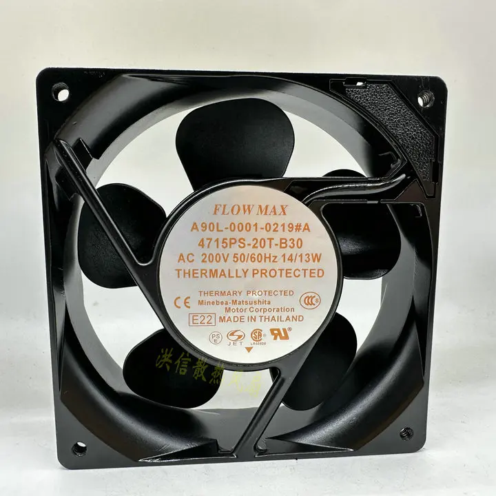 

A90L-0001-0219#A 4715PS-20T-B30 AC 200V 14/13W 120x120x38mm Cooling Fan