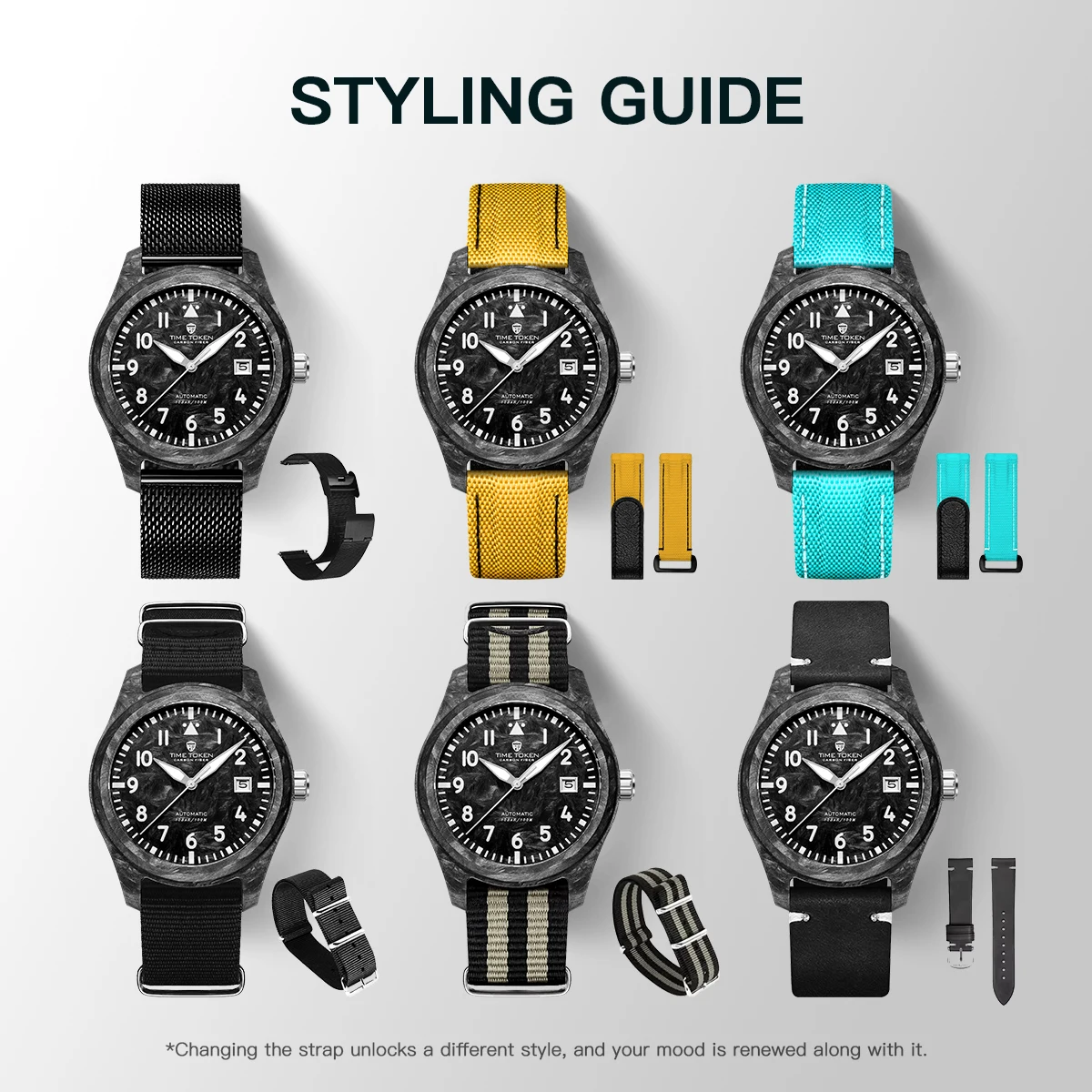 Carbon Fibre 2.0 Luminous 40mm Pilot Automatic Mechanical Men's Watches Calendar 100M Waterproof Diver Japan Miyota8215 Movement