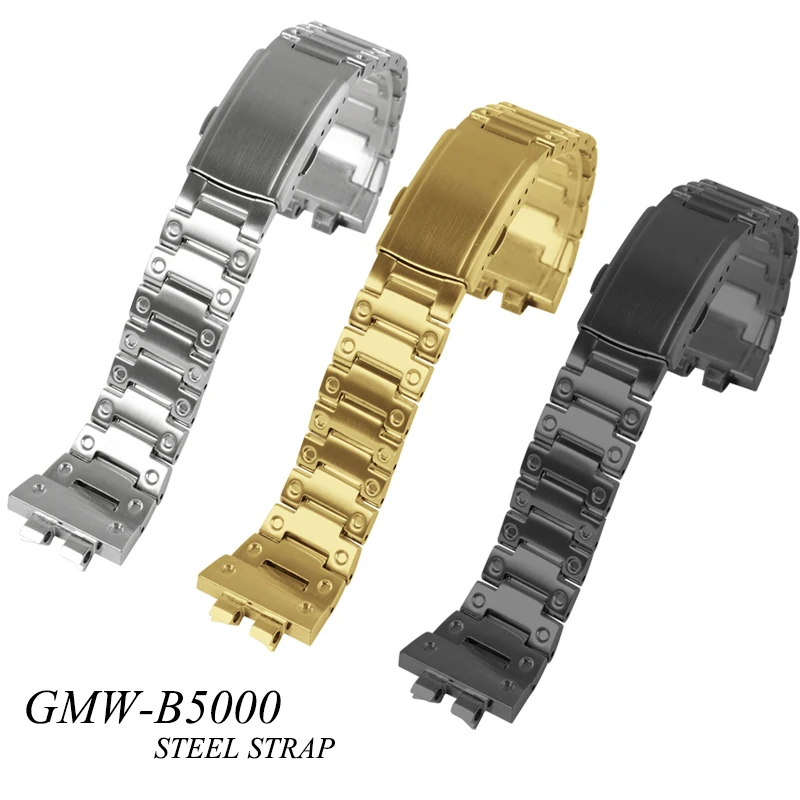 Stainless Steel Strap Modificaiton Kit for GMW-B5000 GM2100 GM5600 Metal WatchBand Bracelet for Casioak Ga2100 Watch Replacement