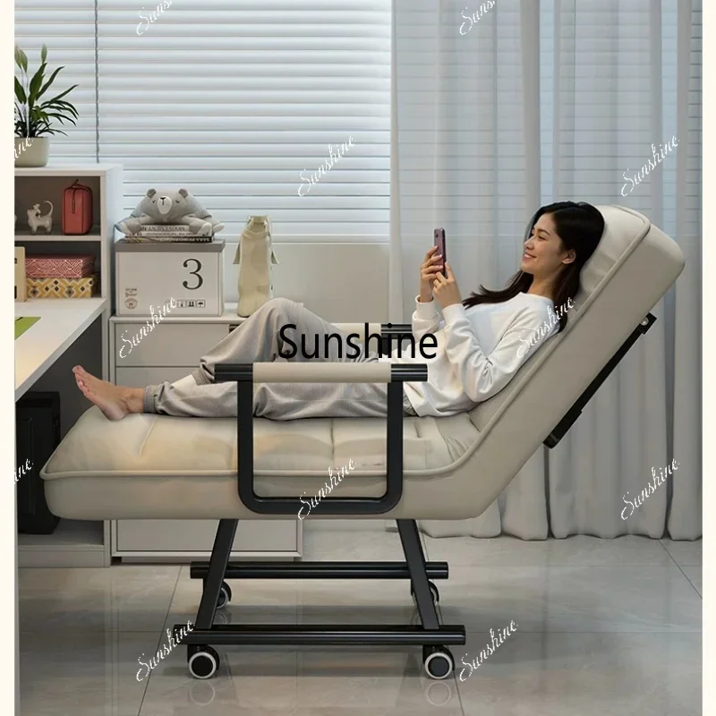 Folding lunch break recliner computer chair lazy sofa office nap dual-purpose chairTJ