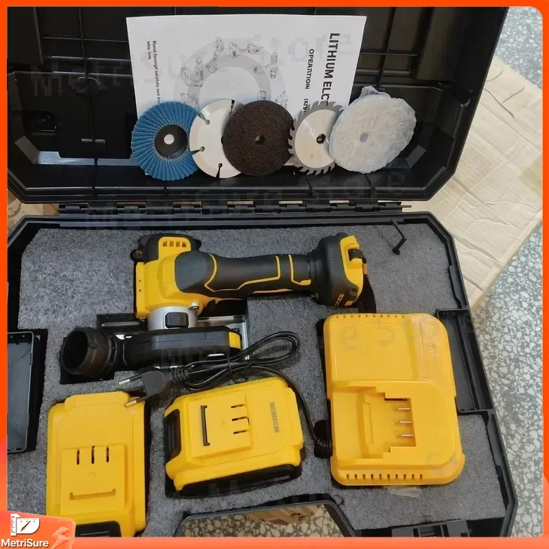 Cordless Mini Angle Grinder Brushless Motor Slide Switch for Cutting Grinding Polishing Wood Metal Stone DIY Power Tool 20V