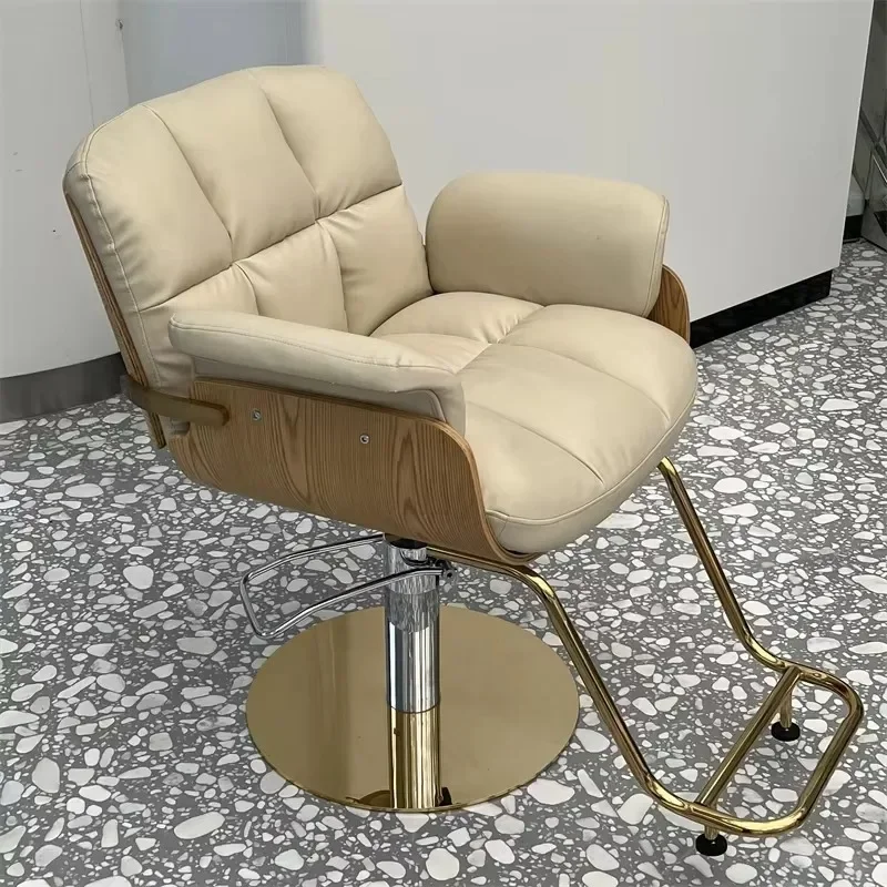 #Professional Salon Luxury Barber Chair Simple Classic Comfortable Square Mat Chair Swivel Adjustable Soft Cadeira Furniture