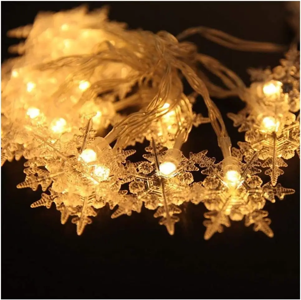 عيد الميلاد ندفة الثلج جليد أضواء في الهواء الطلق دروب 0.5/0.6/0.7 متر المكونات في اكليل Led الجنية أضواء السنة الجديدة 2025 أكاليل الشوارع #5