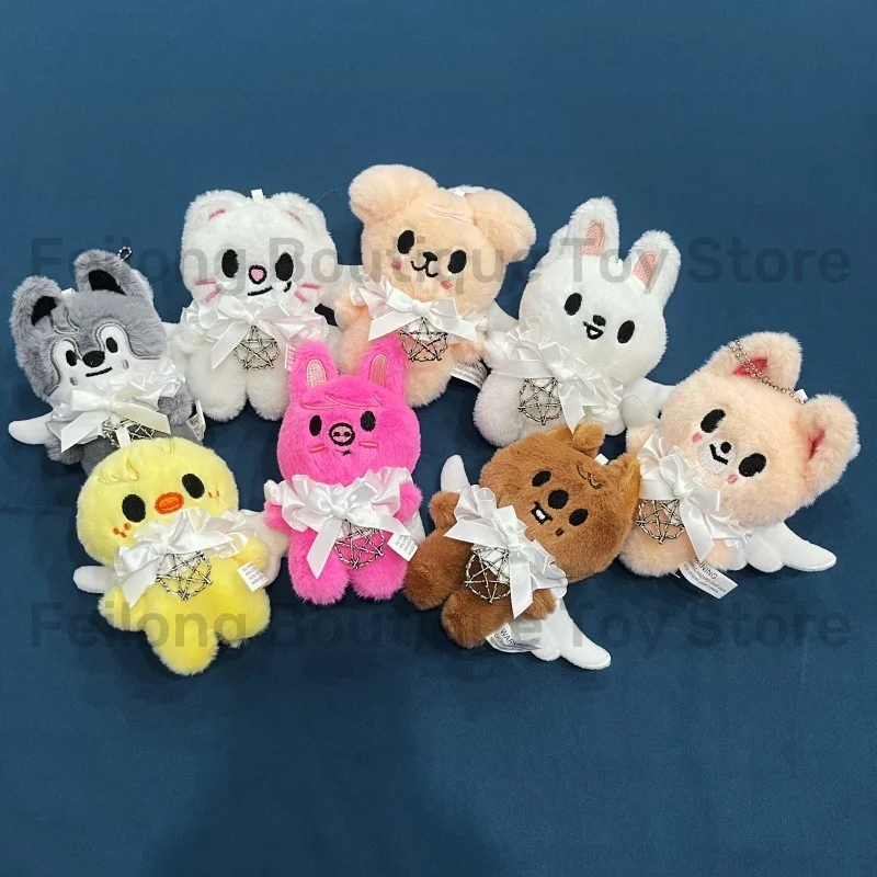

New Stray Kids Mini Animal Plush Toy Angel White Wings Cloak SKZOO Cute Plush Pendant Thanksgiving Gift