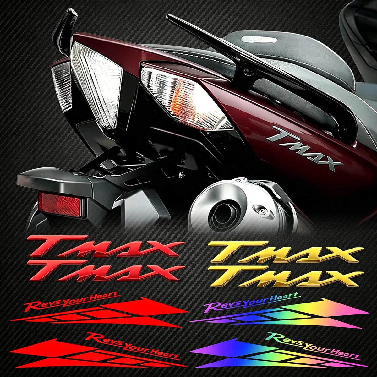 3D Motorcycle Motorbike Tank Emblem Label Badge Stickers Accessories Decals for TMAX 530 TMAX 500 TMAX 560 TMAX 400 750 Tech MAX