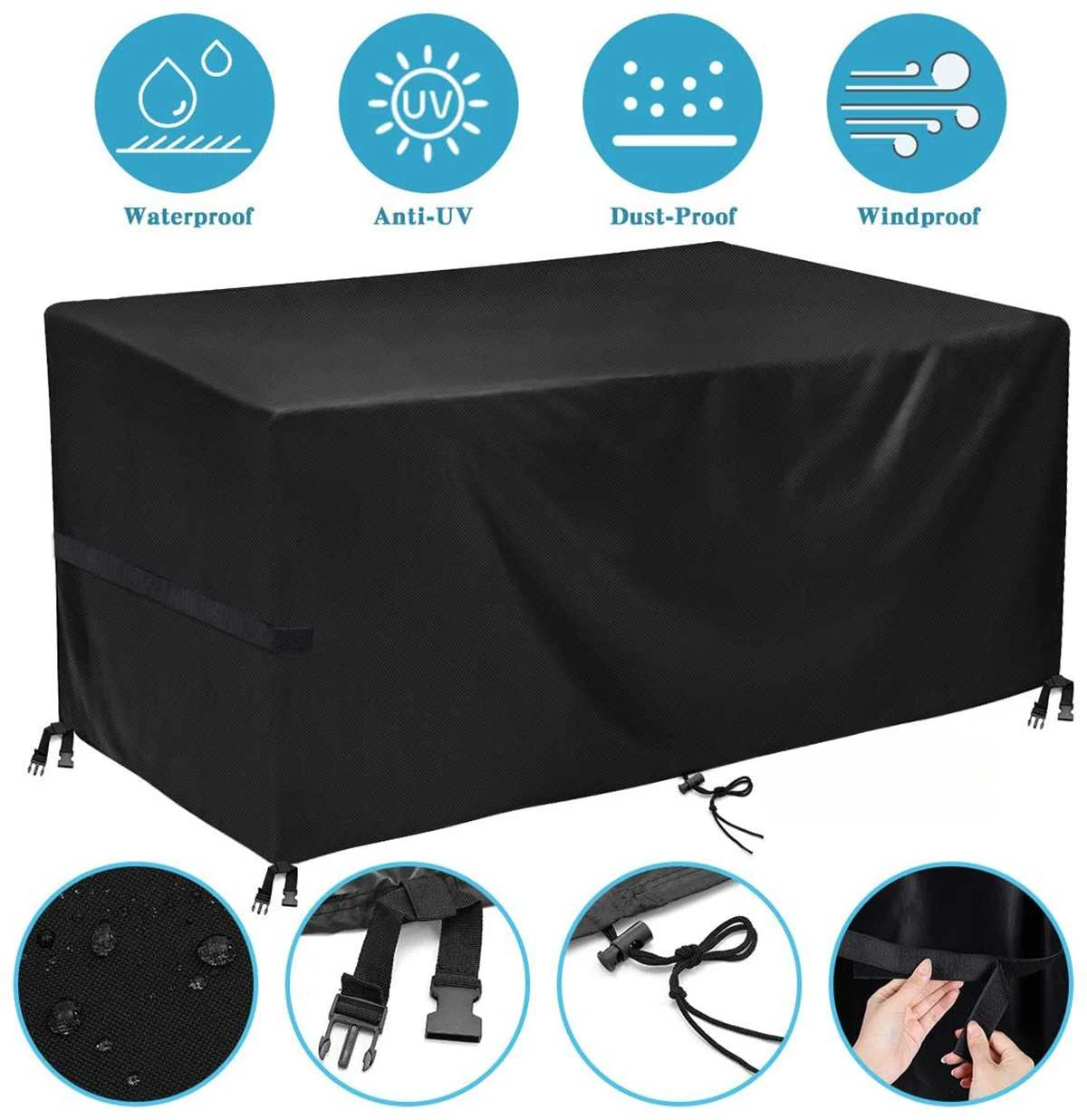 Outdoor Garden Furniture Dustproof Cover Oxford Fabric Rain Waterproof Patio Protective Cover For Table Cube Chair Sofa Cover