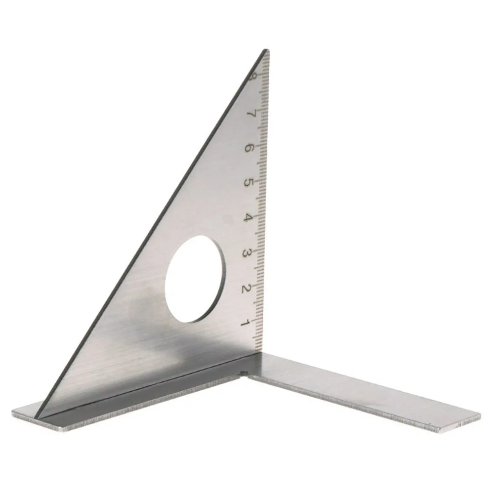 

1pc L-square Stainless Steel Carpenter's L-square 90°45°Steel Rulers Angle Ruler for Measuring (Silver)