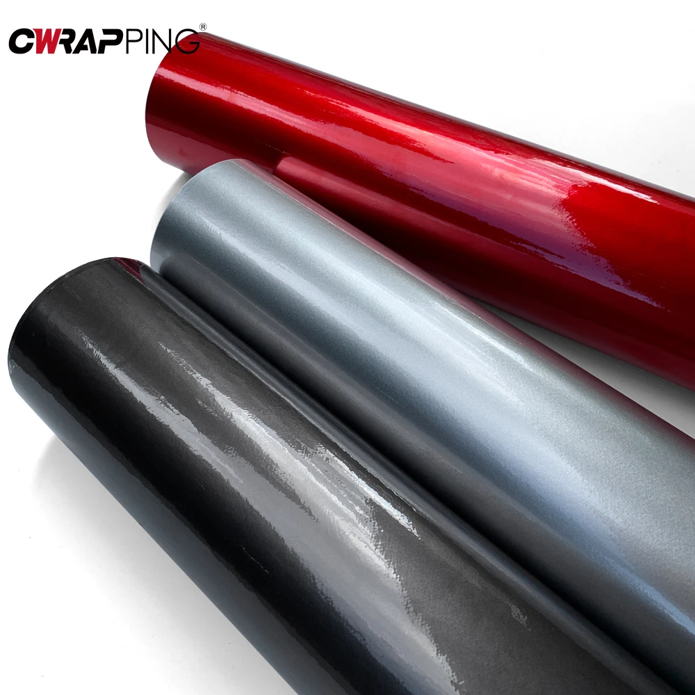 

Автомобильные глянцевые наклейки, самоклеящаяся пленка, серебристо-красная виниловая пленка, водостойкая наклейка против царапин для мотоциклов, автомобильные аксессуары