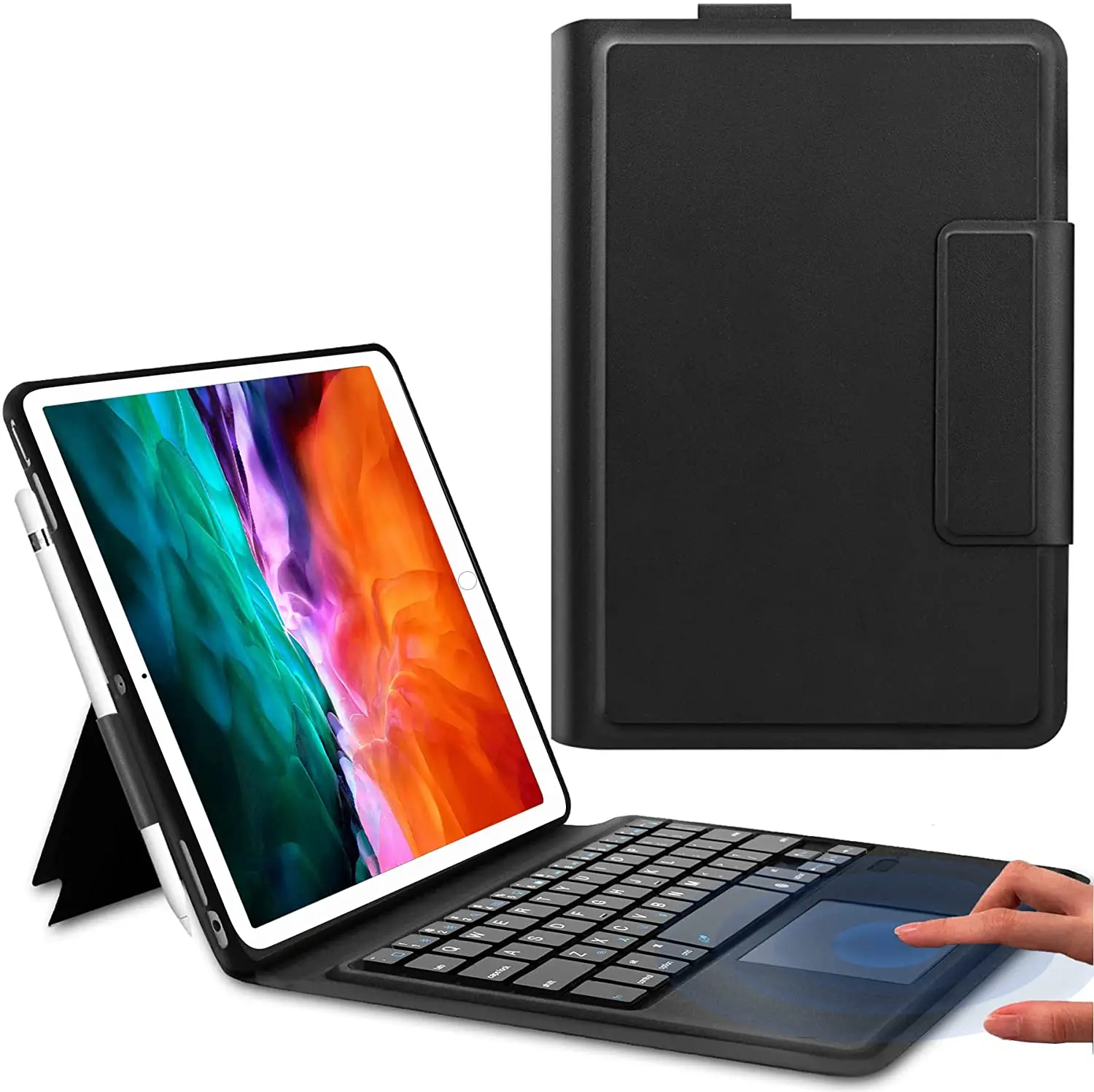 Smart iPad Case with Keyboard for iPad 9th 8th 7th Gen 2021 2020 2019 &iPad Air 3rd 2019 &iPad Pro 10.5